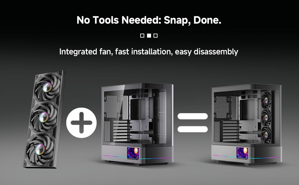 120/240/360mm ARGB PC Case Fan Monolithic Structure Water-Cooled Fan PWM Forward/Reverse Fan Kits Jungle Leopard Starlink Lite