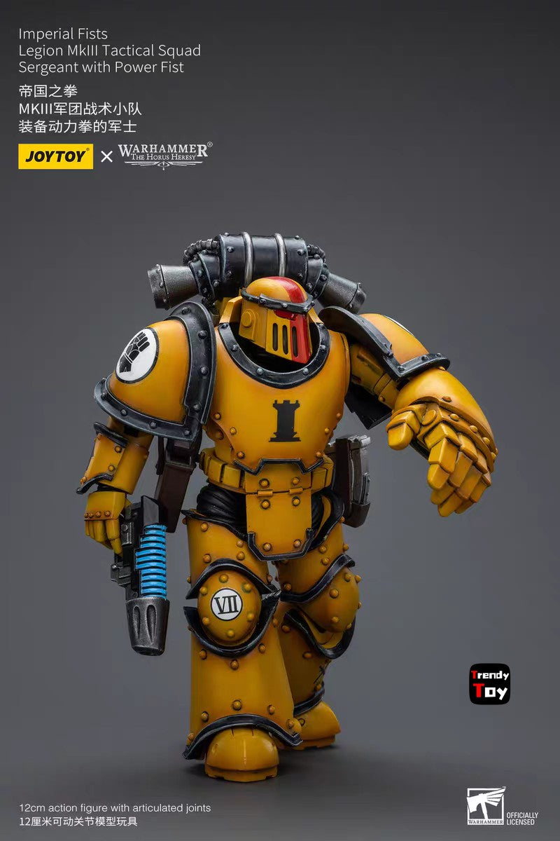 ?JOYTOY?Warhammer 40K Imperial Fists Mkll Legionários Táticos 4 Peças 1/18 Action Figure Brinquedo Colecionável