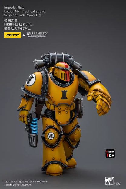 ?JOYTOY?Warhammer 40K Imperial Fists Mkll Legionários Táticos 4 Peças 1/18 Action Figure Brinquedo Colecionável
