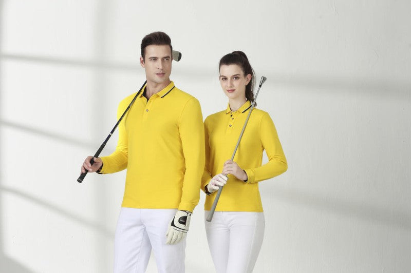 Cotton long sleeved T-shirt shirt polo shirt can print embroidered logo Spring and Autumn men's and women's work clothes