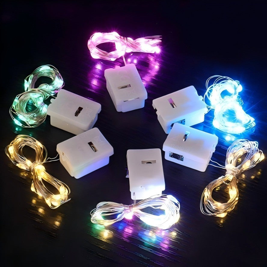 3/2/1m 10PCS Wholesale LED String Lights Copper Silver Wire Garland Light Fairy Lights Party Room Decoration Christmas Wedding