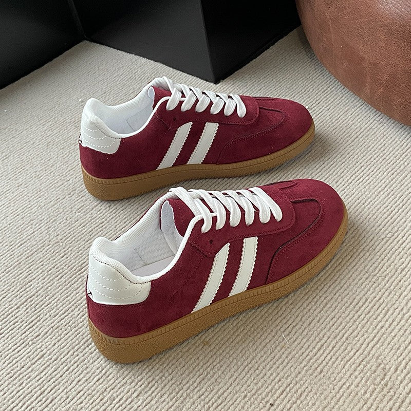 2025 Autumn New  Fashionable Comfortable Casual Sneakers Retro Thick-soled Sneakers Women's College Style Board Shoes Big Size