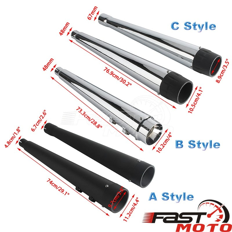 Motorcycle Slip On Mufflers Dual Exhaust Pipes For Harley Touring Road King Road Glide Electra Glides 2017-2023 Exhausts Muffler