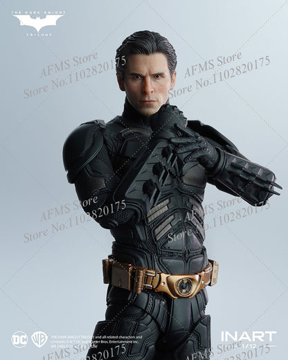 INART 1/12 Boneco Soldado Masculino Batman Christian Bale O Cavaleiro das Trevas Ressurge Herói da Luta Eterna Figura de Ação de 6 Polegadas para Coleção