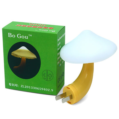 Mushroom LED Night Lights Shape Automatic Sensor Bedroom Decor US Plug Wall Lamps for Kid Children's Room Bedside Mini Lamp