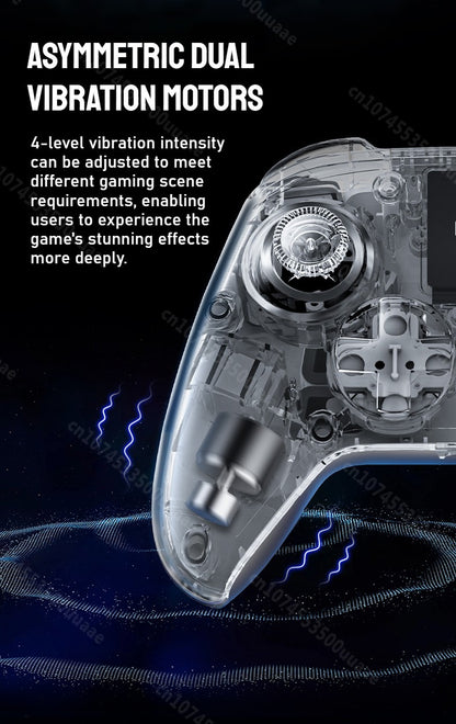 GUSGU G7 1.44-inch Smart Screen Wireless Controller 3 Modes for Switch PS4 IOS Android TV PC Tesla Gamepad, Same Product for X01
