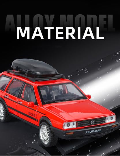 Miniatura Santana Quantum VolksWagenwerk Escala 1:32 em Liga Metálica, Decoração de Carro, Presente Criativo para Amigos, Brinquedo com Som e Luz
