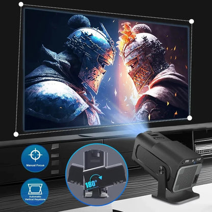 Projetor KaiAqua 4K Android 11 Nativo 1080P 390ANSI HY320 Dual Wifi6 BT5.0 1920*1080P Cinema portátil Projetor HY300 atualizado