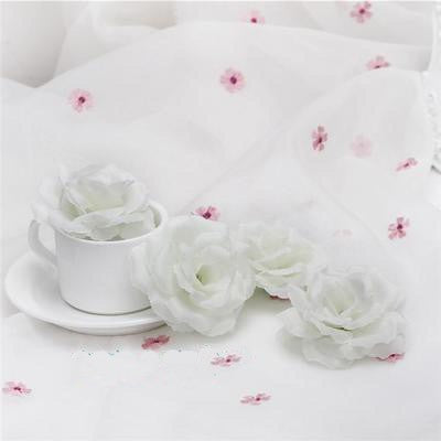 10pcs 8cm Black Artificial Rose Silk Flower Heads Decorative Flowers for Wedding Home Birthday Party New Year Banquet Decoration