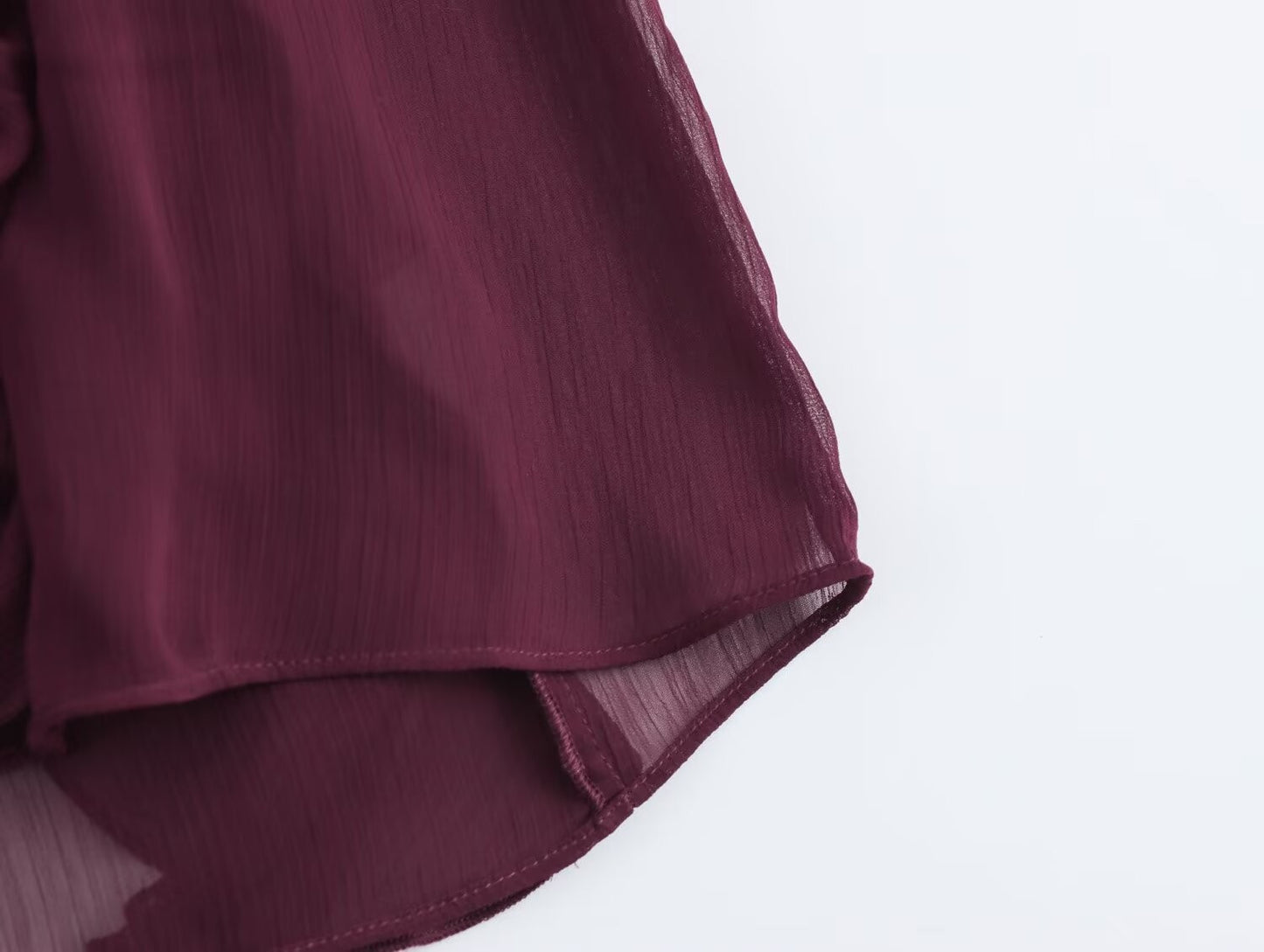 2025 Summer Chic Women's Elegant Loose Long Sleeve Layered Shirts Office Lady Vintage V-neck Translucent Tierred Ruffles Blouses