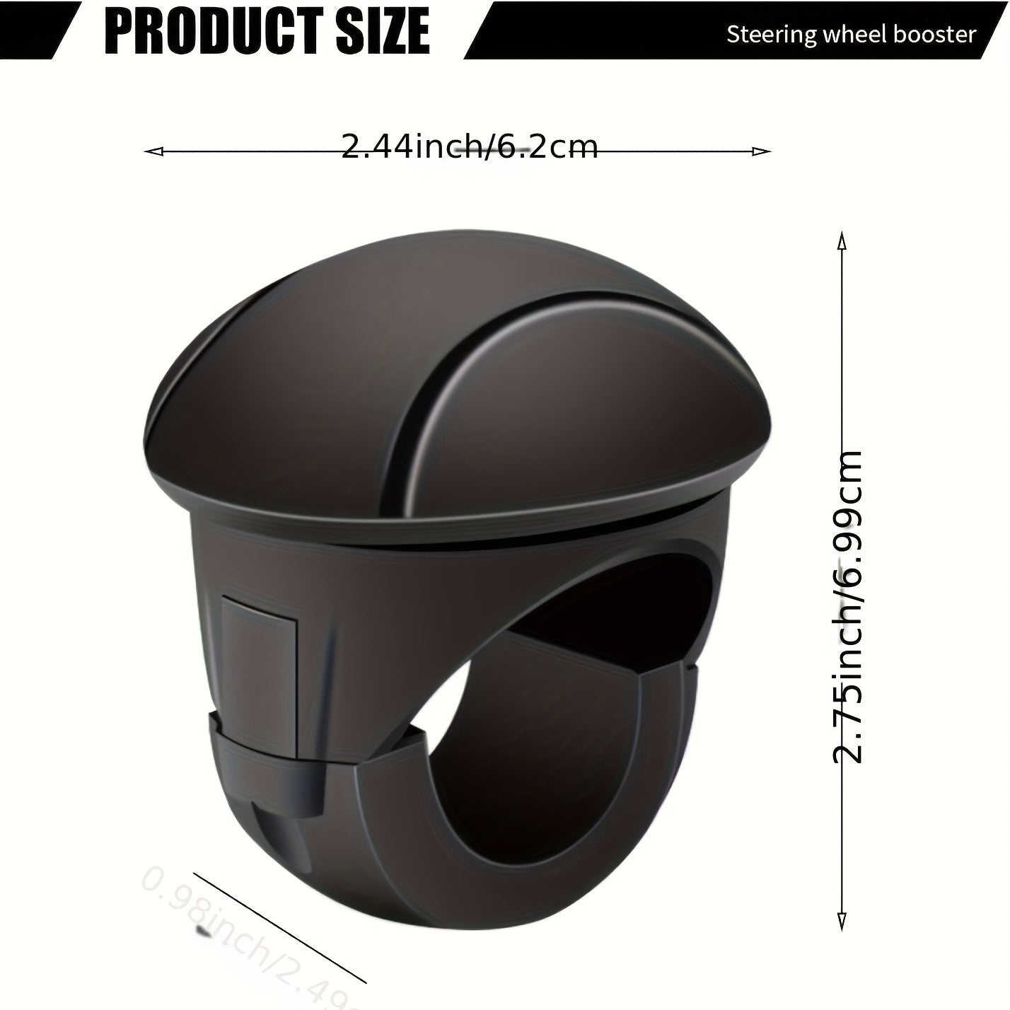 360° Smooth Rotation Easy-Grip Silicone Steering Wheel Knob with One-Hand Operation, Built-in Metal Bearing & Non-Slip Grip