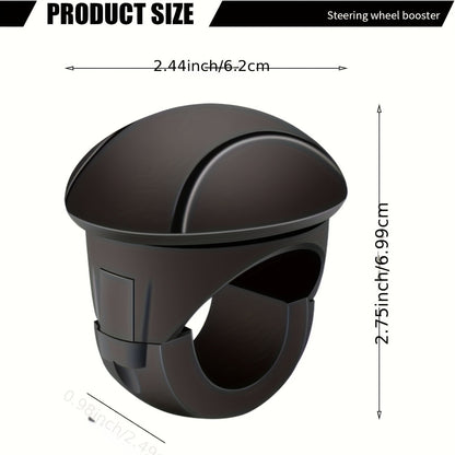 360° Smooth Rotation Easy-Grip Silicone Steering Wheel Knob with One-Hand Operation, Built-in Metal Bearing & Non-Slip Grip