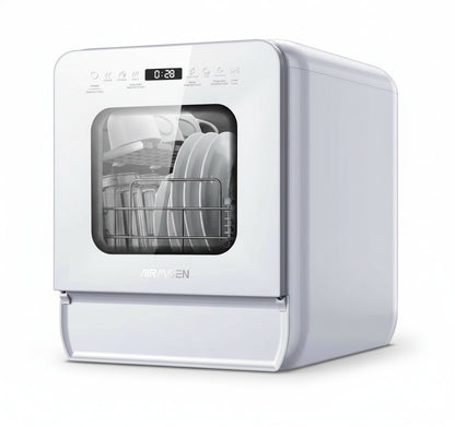 Smart Countertop Dishwasher, Touch Screen Compact Dishwasher, Quick Wash Portable Electric Dishwasher for Home Kitchen