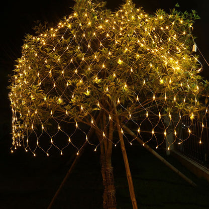 Luzes de corda de rede de LED 8 modos 220V 110V plugue UE/EUA Festival Decoração de Natal Guirlandas Festa de Natal Jardim Ano Novo Casamento