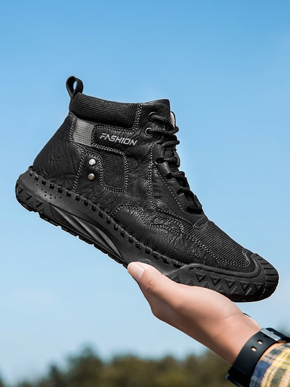 New Autumn Handmade Leather Men Boots Outdoor Design Sneakers Man Breathable Casual Leather Shoes Men Ankle Boots Fall Plus Size