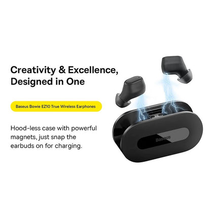 Baseus Bowie EZ10 Earphones Wireless Bluetooth 5.3 0.06' Low Latency TWS Headphone with Dual Microphones Headset HD Call Earbuds