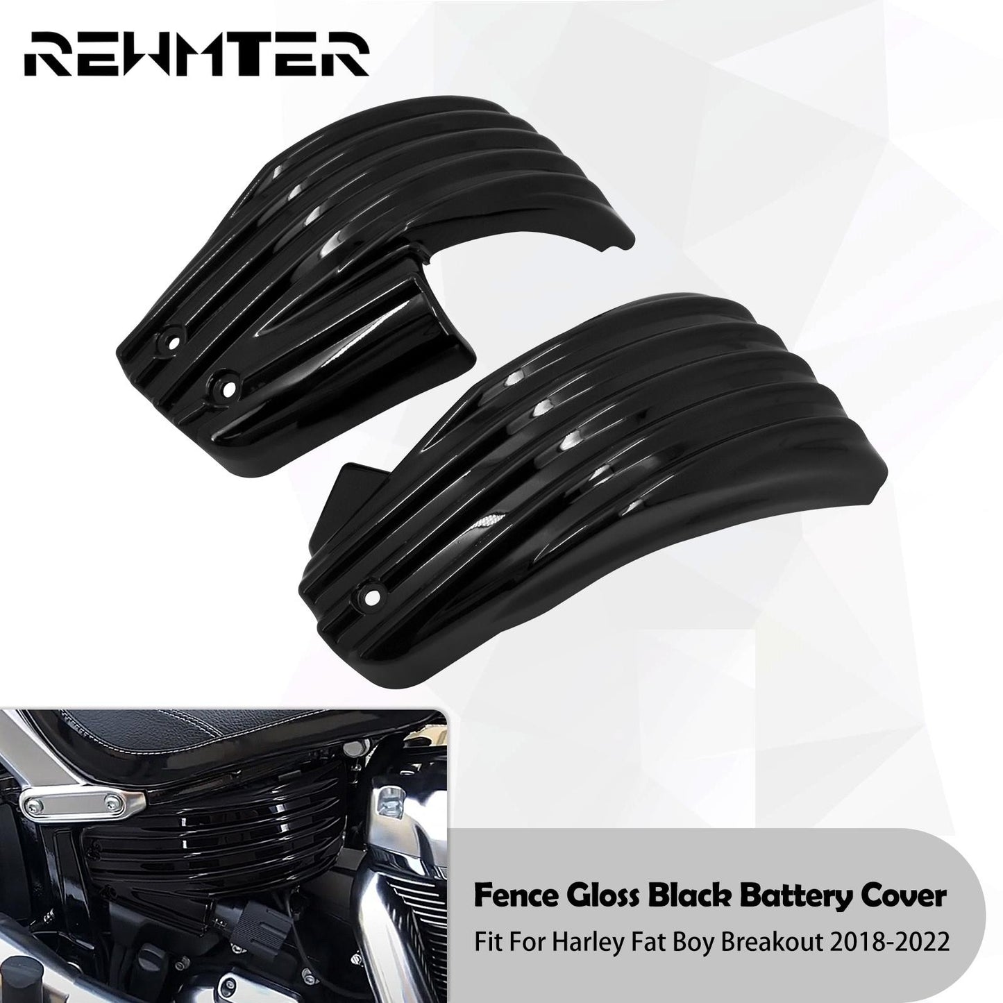 Carenagem da Tampa da Bateria do Lado Direito Esquerdo da Moto para Harley M8 Softail FXBR/S FXDR Sport Glide Fat Boy Bob Breakout 2018-2022