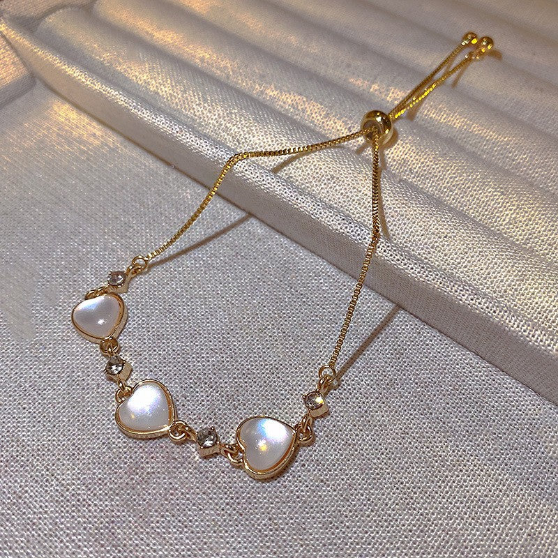 Pulseira de Tulipa de Opala Requintada com Zircônia para Mulheres Acessório Diário Personalizado da Moda Joias para Festas Presentes de Aniversário