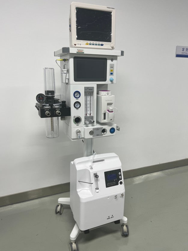 Máquina de Anestesia Veterinária Integrada DA1200V9 com Aquecimento de Circuito Respiratório para Animais de Estimação e Fonte Dupla de Ar Inteligente