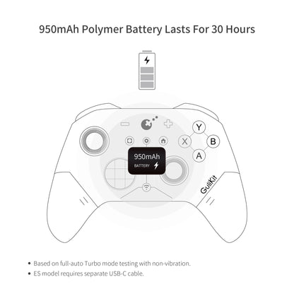 GuliKit ES Pro E-sports Bluetoth Controller,Wireless Gamepad with TMR Joystick for Nintendo Switch 1/2PC Windows Android