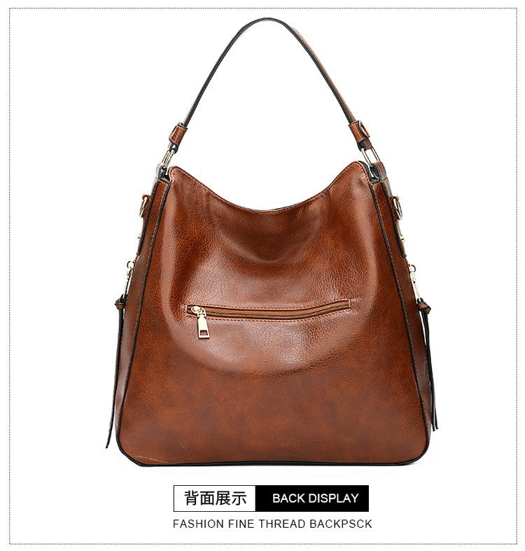 New women's handbag, single shoulder crossbody bag, PU women's tote bag, large capacity women's bag