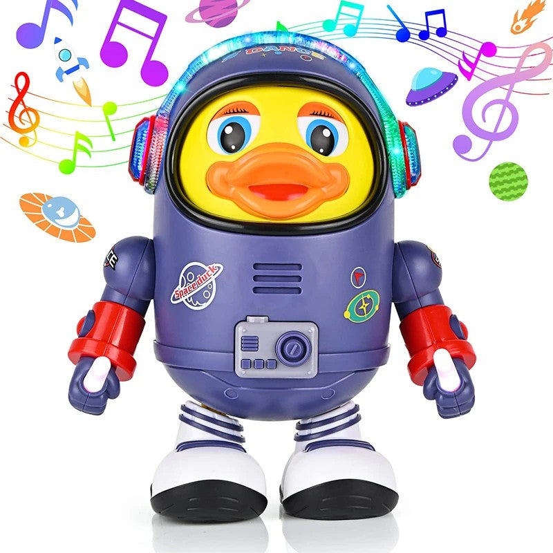 Baby Duck Toy Musical Interactive Toy Space Elements for Infants Babies Kids Gifts Electric with Lights and Sounds Dancing Robo