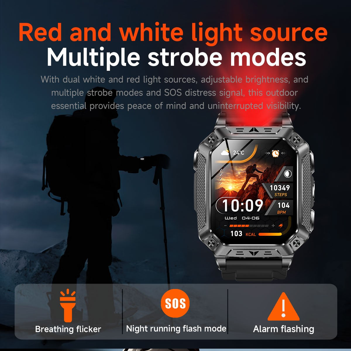 2026 Novo 1400mAh Bateria Grande Militar Ao Ar Livre 2.01 polegadas Smartwatch Masculino 10ATM À Prova D'água Chamada Bluetooth Relógio Inteligente Esportivo