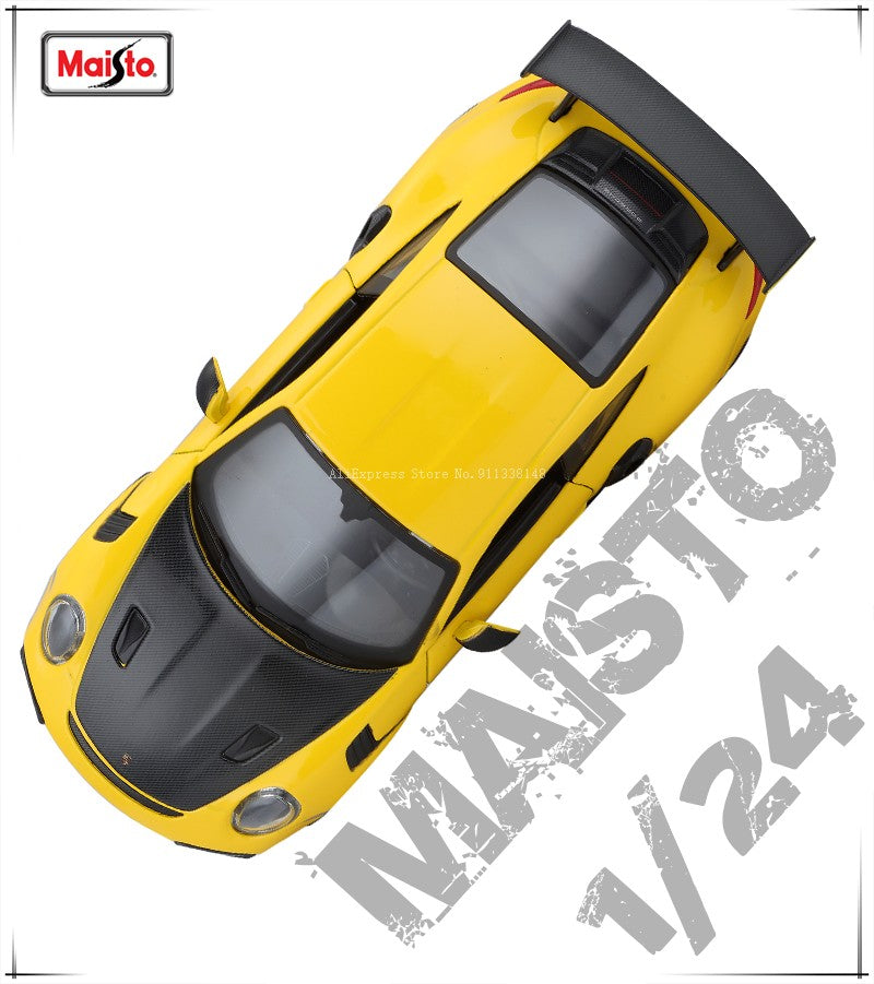 Maisto 1:24 Porsche 911 GT2 RS simulação liga carro modelo artesanato coleção de brinquedos ferramentas de presente