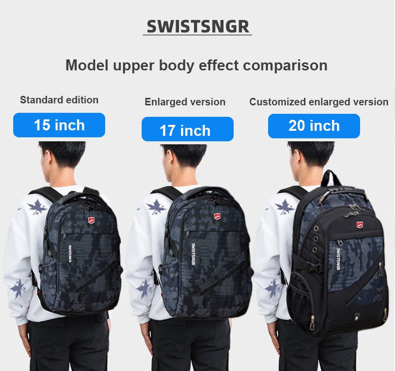 2025 New Waterproof Man Backpack Fit 17inch Laptop USB Charging Backpack Women Oxford Travel Male Bag Vintage School Bag Mochila