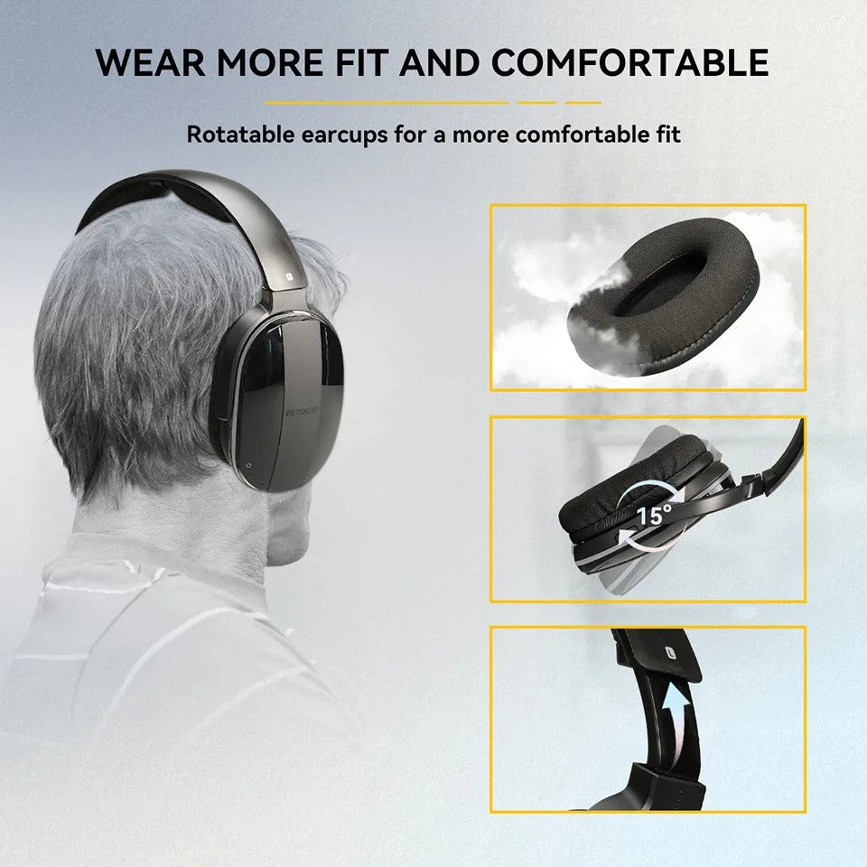Wireless Headphone Bluetooth Headset for Mobile Phone Computer TV Earphone With Multifunction Base Rechargeable Saving Function