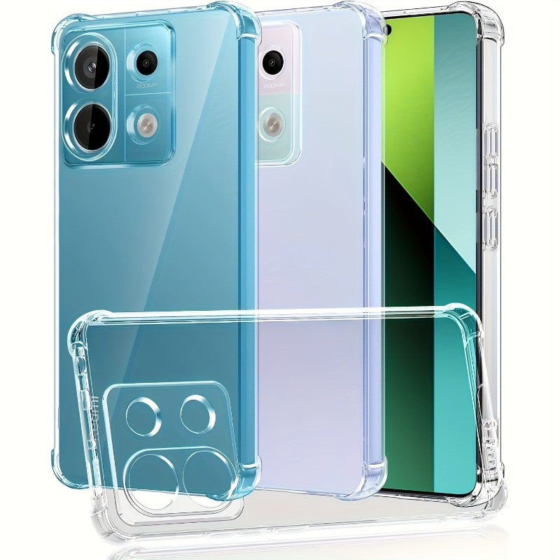 TPU Transparent Case For Redmi Note 15 14 13 Pro Plus Protective Cover Four Corners Shockproof Bumper Coque Fundas
