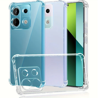 TPU Transparent Case For Redmi Note 15 14 13 Pro Plus Protective Cover Four Corners Shockproof Bumper Coque Fundas