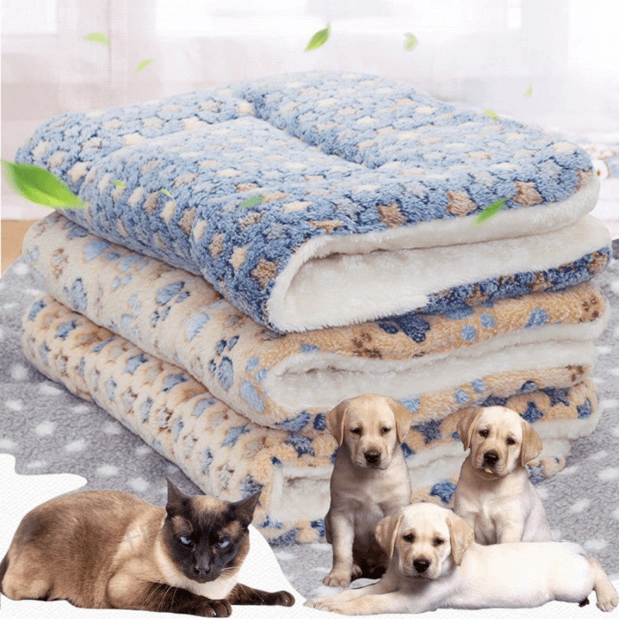 Cama de Cachorro de Flanela Grande, Cama de Gato Espessa, Tapete de Dormir para Cachorros, Cobertor para Filhotes de Cachorro e Gato, Tapete para Cachorros Pequenos, Médios e Grandes