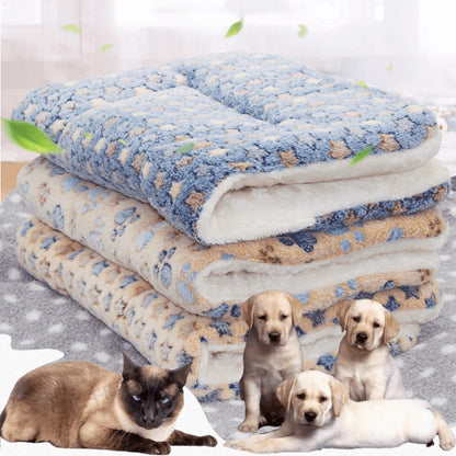 Cama de Cachorro de Flanela Grande, Cama de Gato Espessa, Tapete de Dormir para Cachorros, Cobertor para Filhotes de Cachorro e Gato, Tapete para Cachorros Pequenos, Médios e Grandes