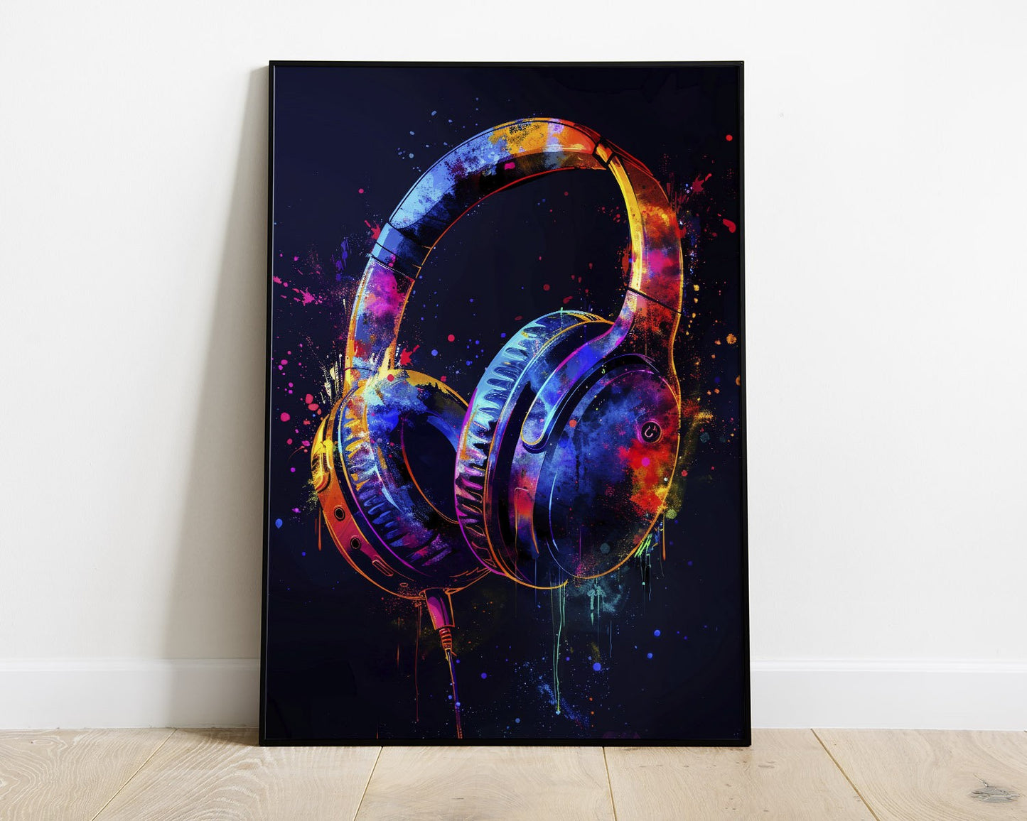 Watercolor Neon Video Game Posters XBOX Prints GamePad Headset Canvas Painting Gaming Wall Art Boys Gamer Room Home Decor