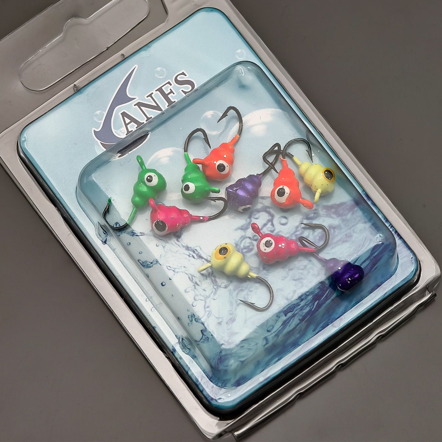 ANFS 10 peças Conjunto de Jigs para Pesca no Gelo - Perfeito para Aventuras com Panfish, Isca Legal para Pesca no Gelo