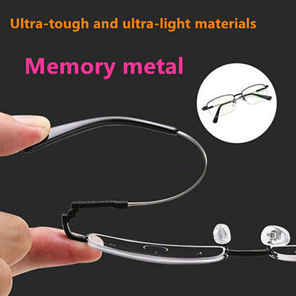 Progressive Men's Eyeglasses Frame Multifocal Reading Glasses Anti Blue Light Eyewear Near Far Sight Glasse escuadras de metal+4