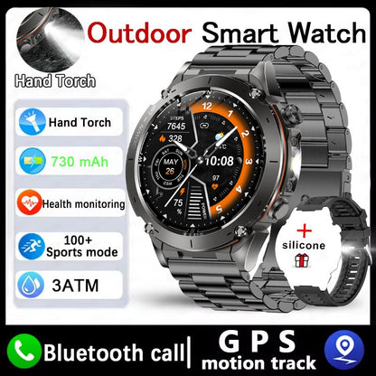 2025 NEW Dual-band GPS Outdoor Swim Sport Smart Watch Men Compass 730mAh Large Battery 10ATM Professional Waterproof Smart Watch