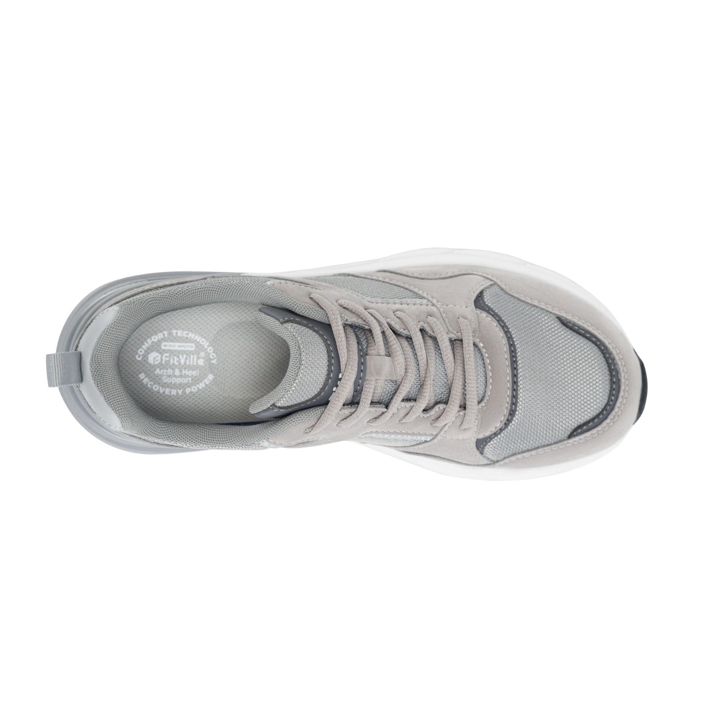 Tênis de Corrida Masculino FitVille Mais Novo 4E de Largura com Suporte de Arco para Pés Chatose Alívio da Dor no Calcanhar Fascite Plantar