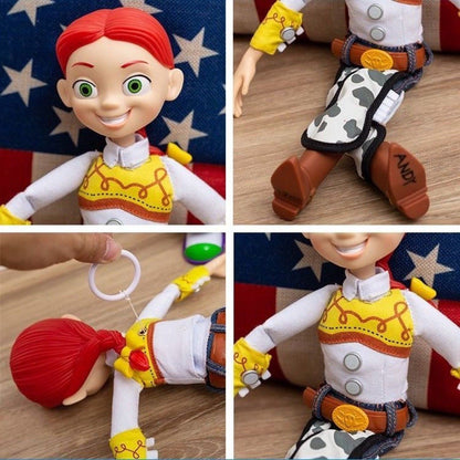 2025 Em Estoque Novo Toy Story 4 Boneco de Ação Woody Jessie Falante Canta Macio Fofo Anime Decoração de Figura Modelo de Aniversário Brinquedo de Presente