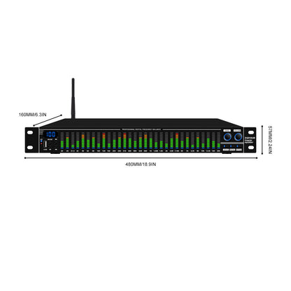 EQ31SUB Digital Equalizer 31 Stage Tuner Professional Stage Performance Noise Reduction Audio Processing