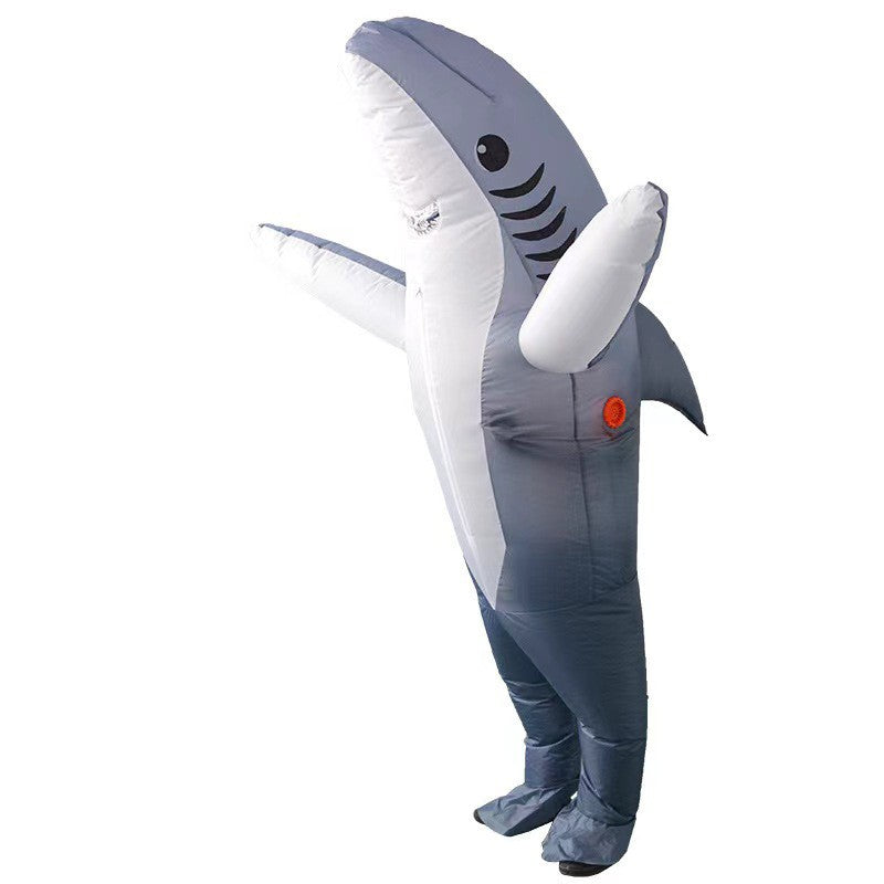 Cute and unique standing shark design inflatable costume Halloween and Christmas inflatable costume props