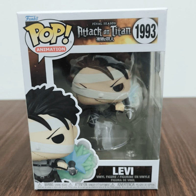 Genuine Funko Pop Attack On Titan Levi 1993 Action Anime Figure Levi Q Version Statue Doll Decor Limited Edition CollectToy Gift