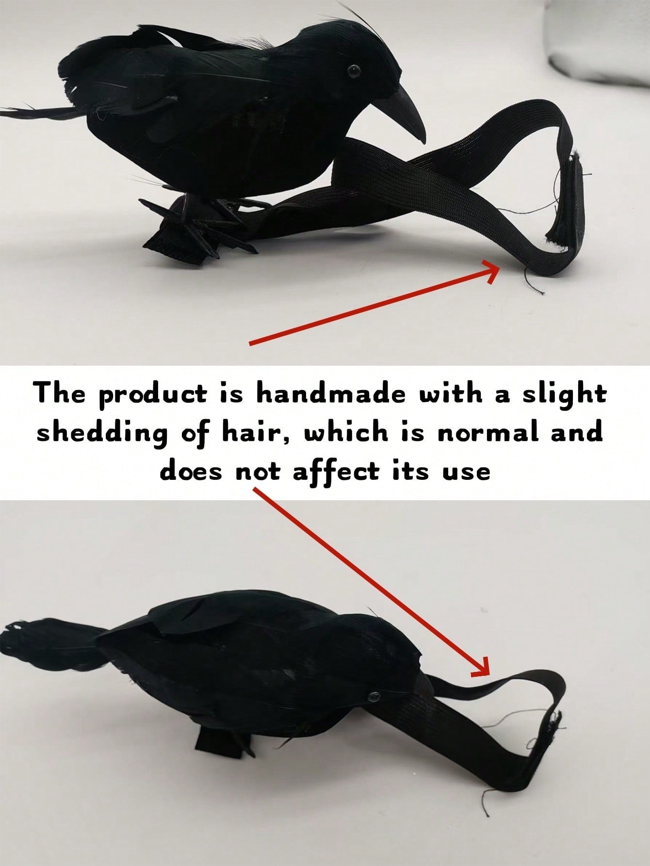 Halloween Realistic Crow Statue Shoulder Strap Style for Halloween Party Indoor Outdoor House Garden Decoration Christmas Party