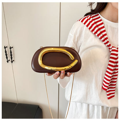 Women's Shoulder Bag, Crossbody Evening Clutch, Chain Design Handbag Purse, Stylish Ladies' Accessory for Parties & Events