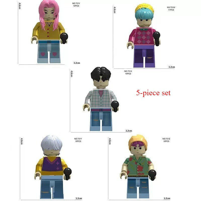 Novo brinquedo de boneca Kpop Demon Hunters Boy Band Girl Group Boneco de ação modelo de montagem Banda Combinada Boneca DIY Brinquedo de festa infantil