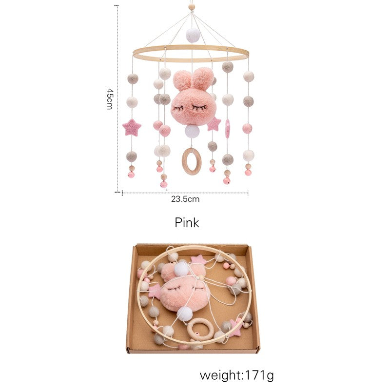 7Pcs  Assembly Rattles Bracket Set Infant Crib Mobile Bed Bell Bracket Protection Newborn Baby Toys Wooden Bed Bell Accessories