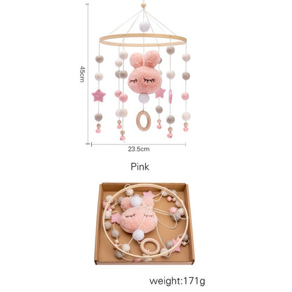7Pcs  Assembly Rattles Bracket Set Infant Crib Mobile Bed Bell Bracket Protection Newborn Baby Toys Wooden Bed Bell Accessories