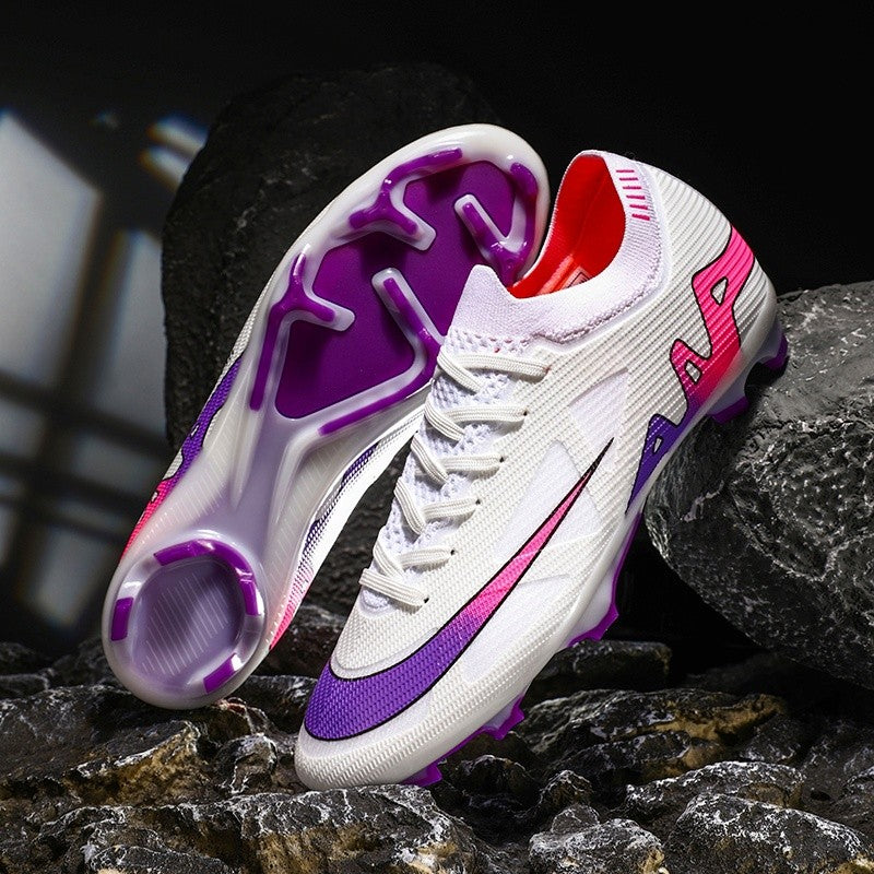 New Men Football Boots Match Indoor Long Spikes Ultralight Grass Cleats Breathable Soccer Shoes Sneakers Training Drop Shipping