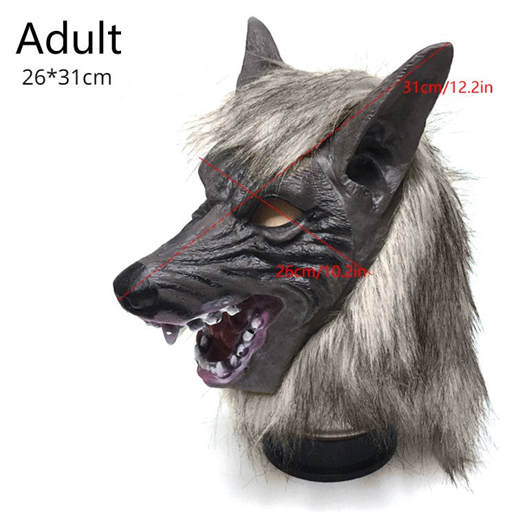 Halloween Creepy Wolf Cosplay Wolf Mask Werewolf Claws Set Gloves Terror Devil Fancy Headdress Performance Props Party Dress Up